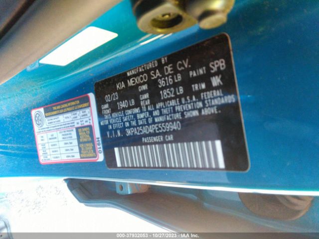 Photo 8 VIN: 3KPA25AD4PE559940 - KIA RIO 5-DOOR 