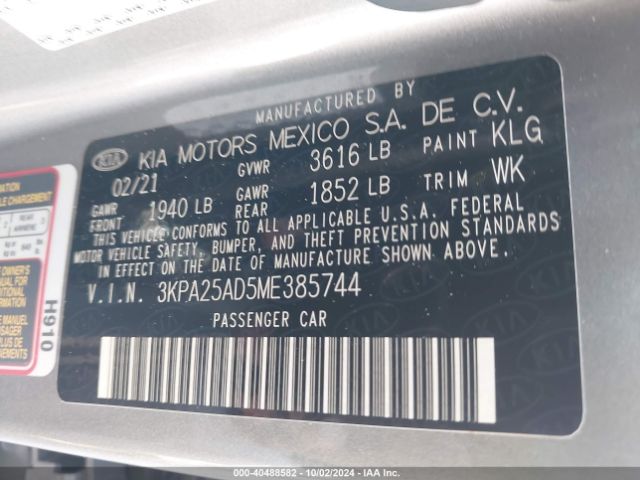 Photo 8 VIN: 3KPA25AD5ME385744 - KIA RIO 