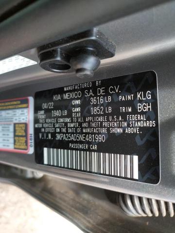 Photo 9 VIN: 3KPA25AD5NE481990 - KIA RIO S 