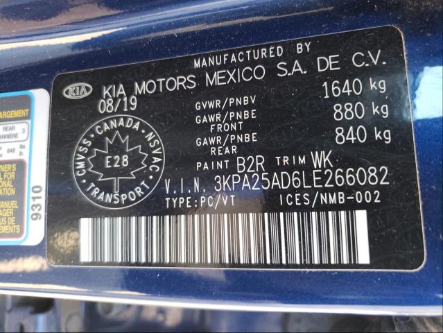 Photo 9 VIN: 3KPA25AD6LE266082 - KIA RIO LX 