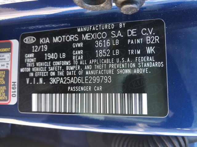 Photo 9 VIN: 3KPA25AD6LE299793 - KIA RIO LX 