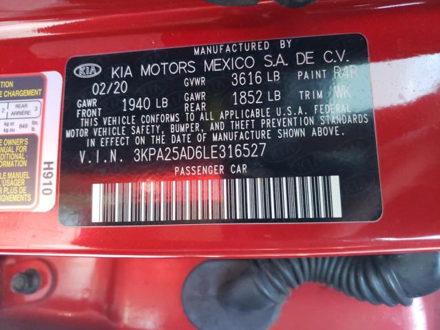 Photo 9 VIN: 3KPA25AD6LE316527 - KIA RIO LX 