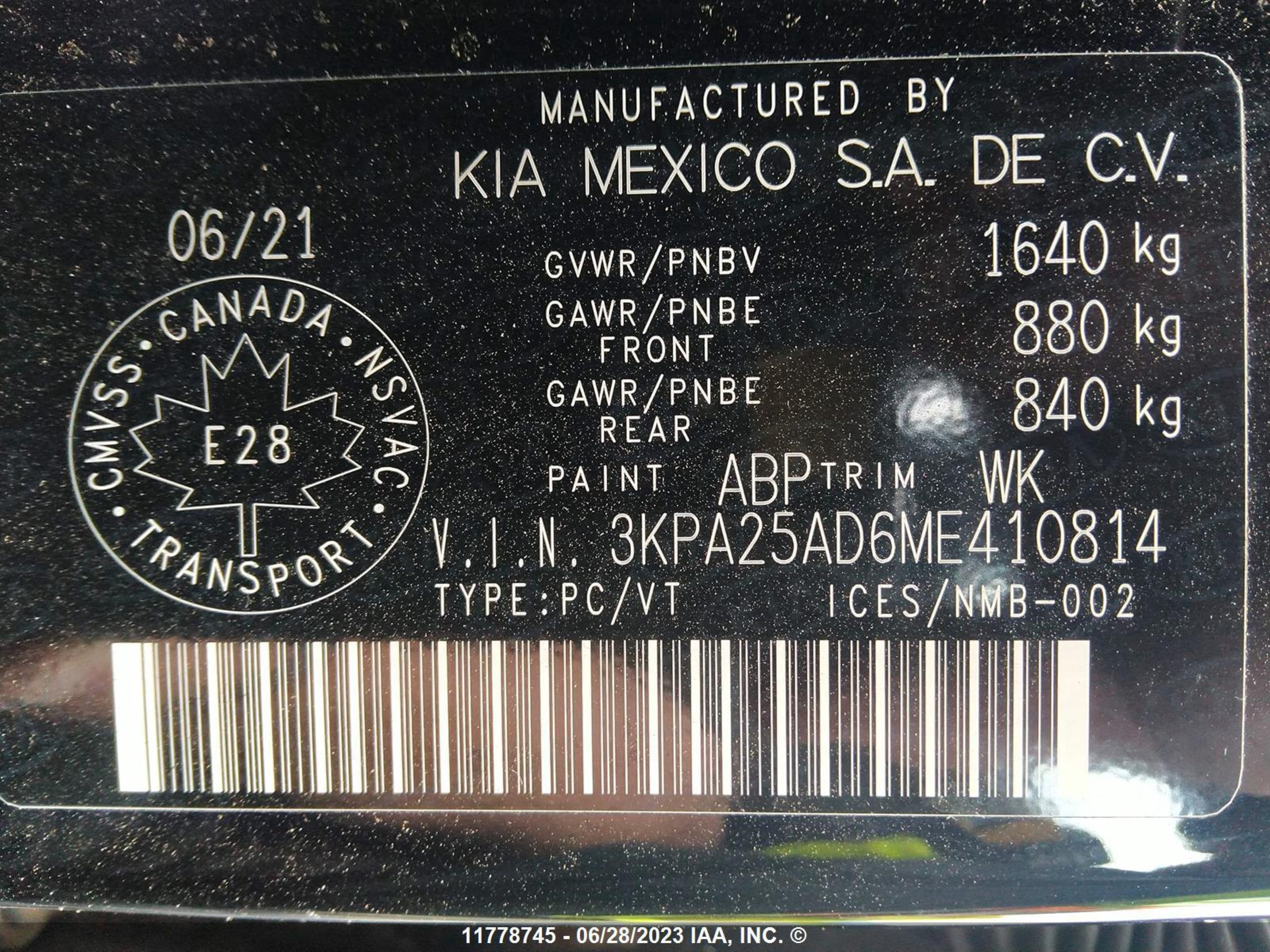 Photo 8 VIN: 3KPA25AD6ME410814 - KIA RIO 