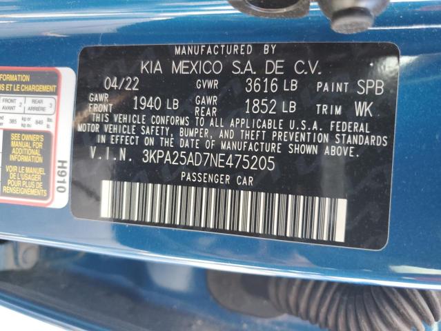 Photo 12 VIN: 3KPA25AD7NE475205 - KIA RIO S 