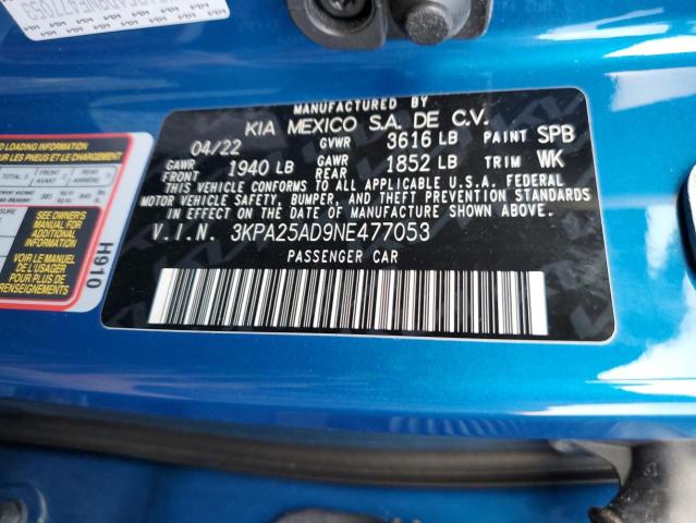 Photo 12 VIN: 3KPA25AD9NE477053 - KIA RIO 