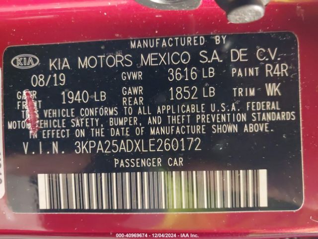 Photo 8 VIN: 3KPA25ADXLE260172 - KIA RIO 