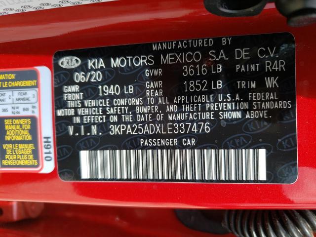 Photo 9 VIN: 3KPA25ADXLE337476 - KIA RIO LX 