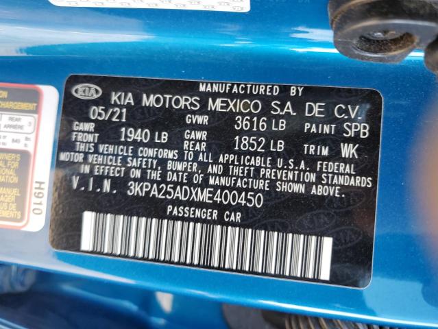 Photo 11 VIN: 3KPA25ADXME400450 - KIA RIO S 