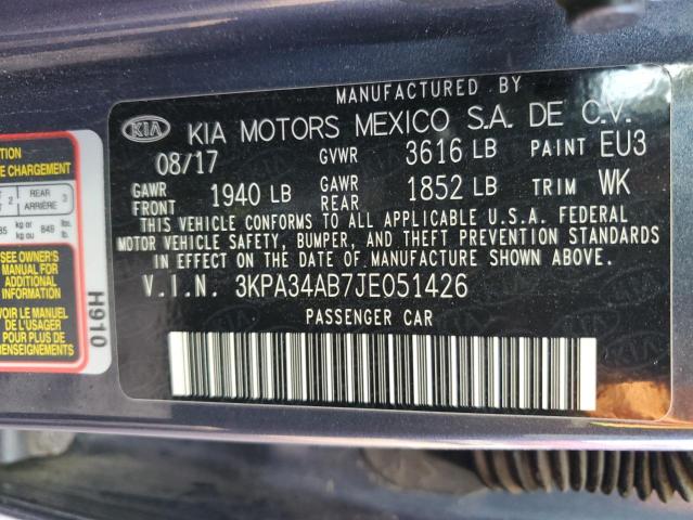 Photo 11 VIN: 3KPA34AB7JE051426 - KIA RIO EX 