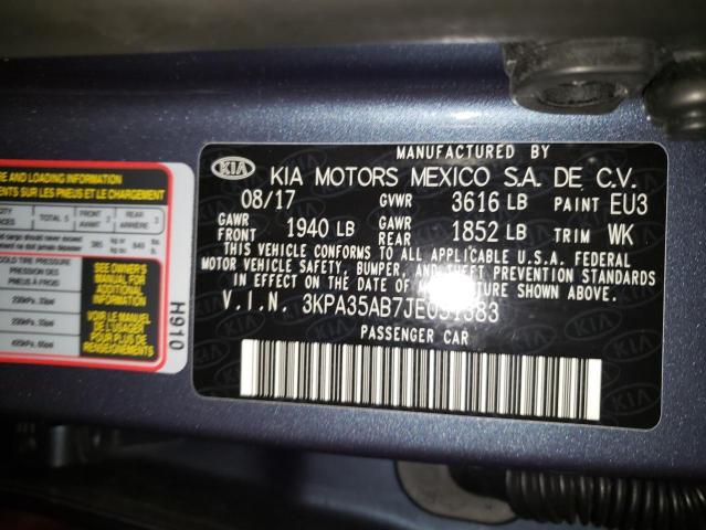 Photo 11 VIN: 3KPA35AB7JE051383 - KIA RIO EX 