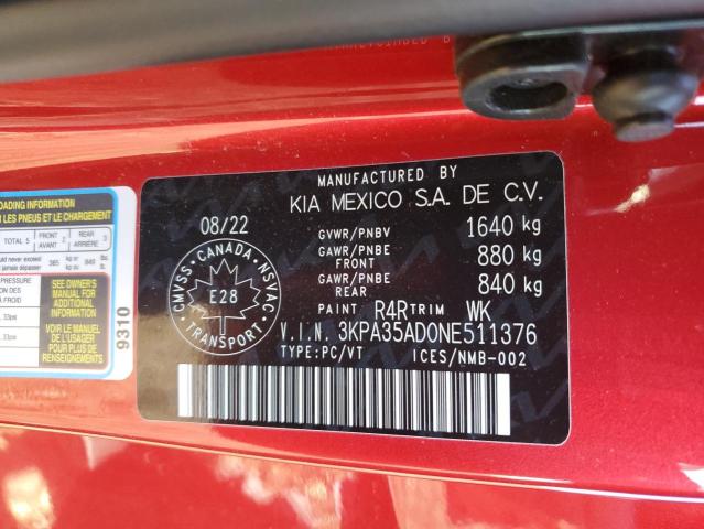 Photo 11 VIN: 3KPA35AD0NE511376 - KIA RIO EX PRE 