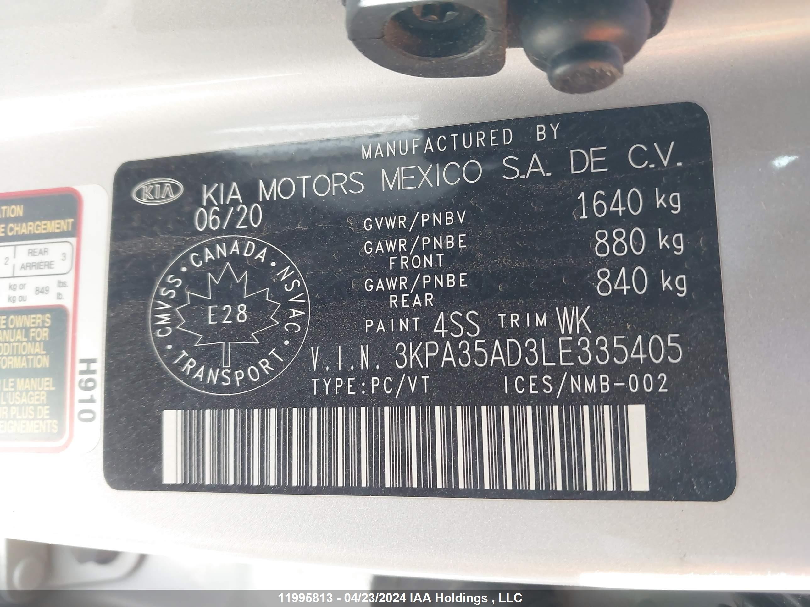 Photo 8 VIN: 3KPA35AD3LE335405 - KIA RIO 