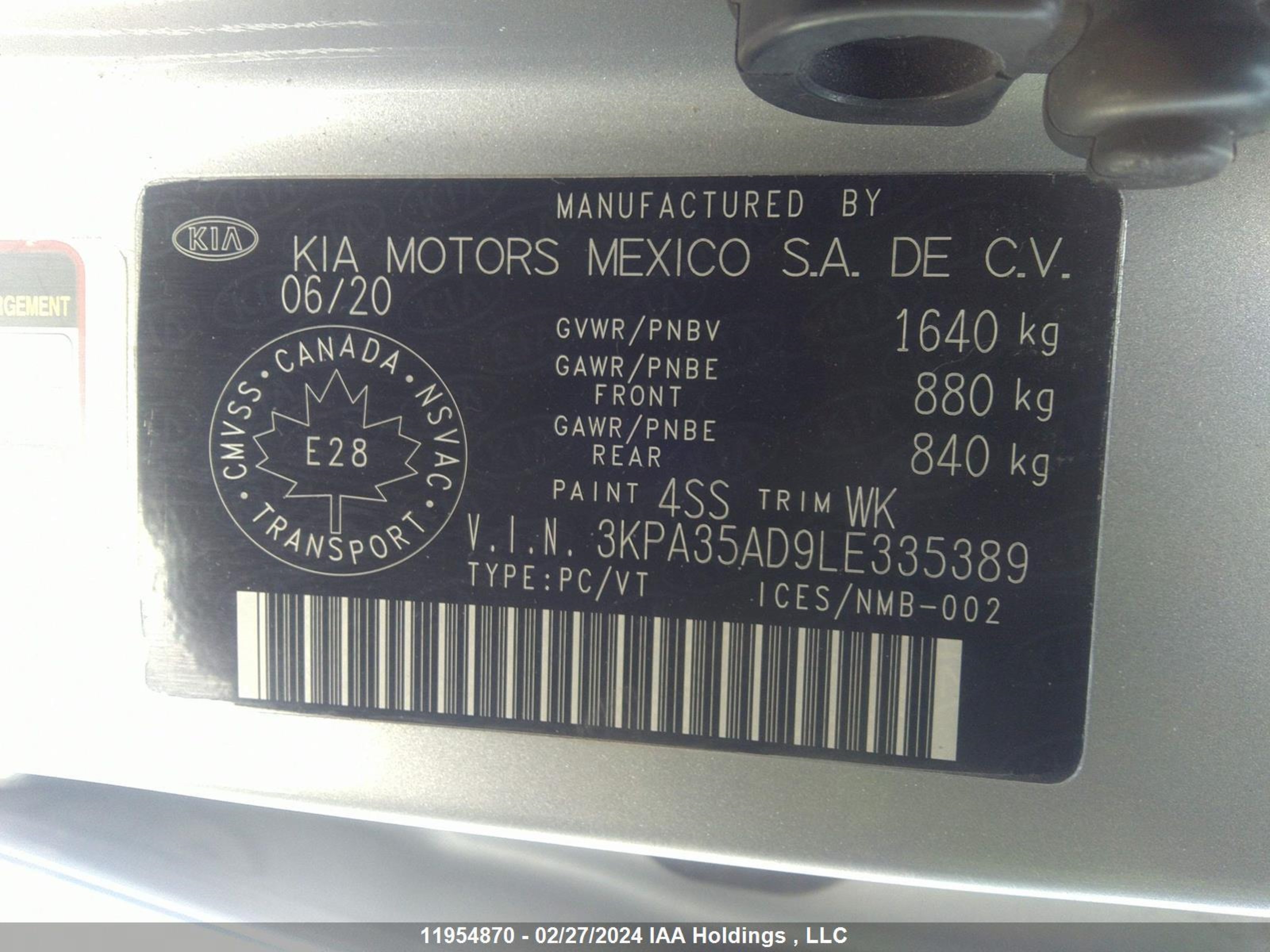 Photo 8 VIN: 3KPA35AD9LE335389 - KIA RIO 