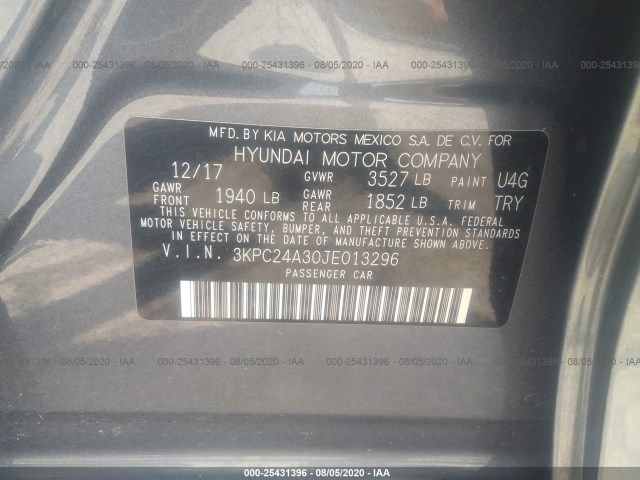 Photo 8 VIN: 3KPC24A30JE013296 - HYUNDAI ACCENT 