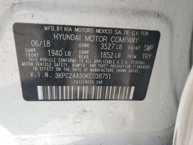 Photo 12 VIN: 3KPC24A30KE038751 - HYUNDAI ACCENT SE 