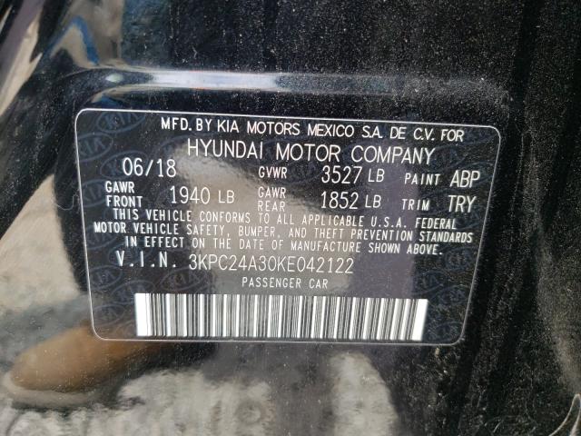 Photo 9 VIN: 3KPC24A30KE042122 - HYUNDAI ACCENT SE 