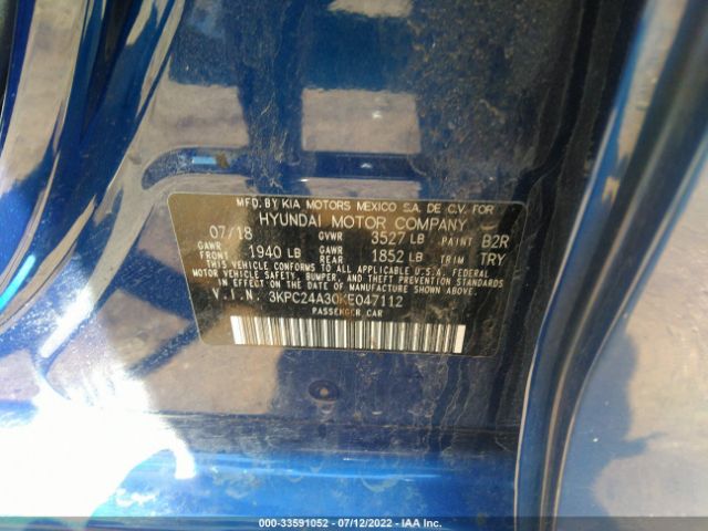 Photo 8 VIN: 3KPC24A30KE047112 - HYUNDAI ACCENT 