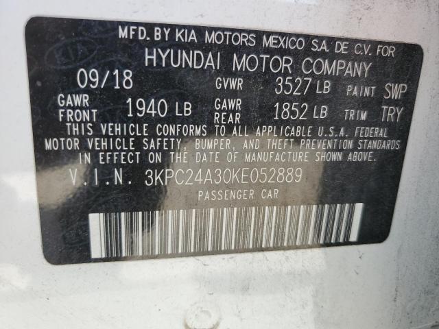 Photo 12 VIN: 3KPC24A30KE052889 - HYUNDAI ACCENT 