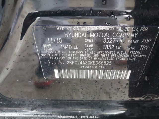 Photo 8 VIN: 3KPC24A30KE066825 - HYUNDAI ACCENT 