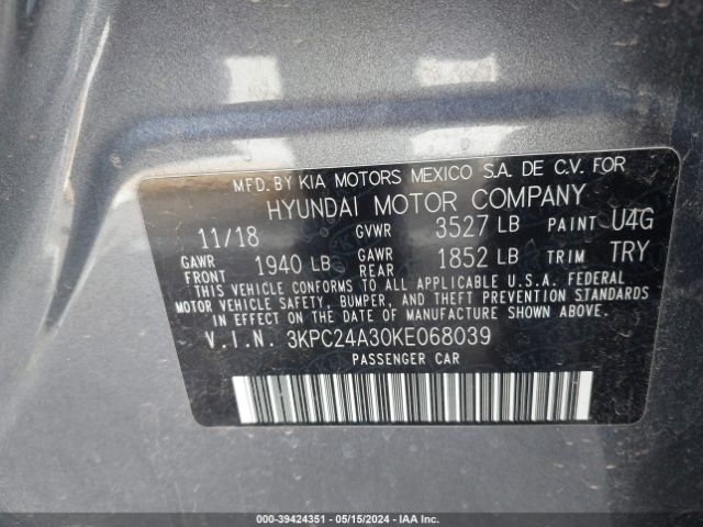 Photo 8 VIN: 3KPC24A30KE068039 - HYUNDAI ACCENT 