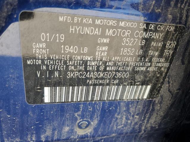 Photo 11 VIN: 3KPC24A30KE073600 - HYUNDAI ACCENT SE 