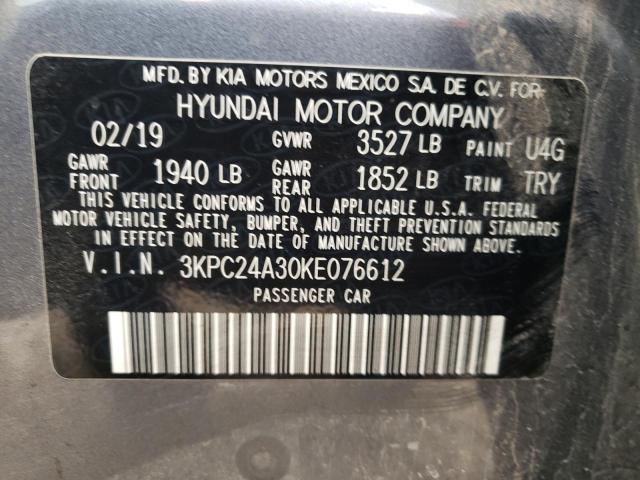 Photo 12 VIN: 3KPC24A30KE076612 - HYUNDAI ACCENT SE 