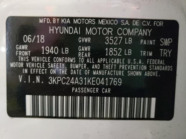 Photo 9 VIN: 3KPC24A31KE041769 - HYUNDAI ACCENT SE 