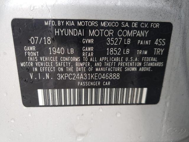 Photo 9 VIN: 3KPC24A31KE046888 - HYUNDAI ACCENT 