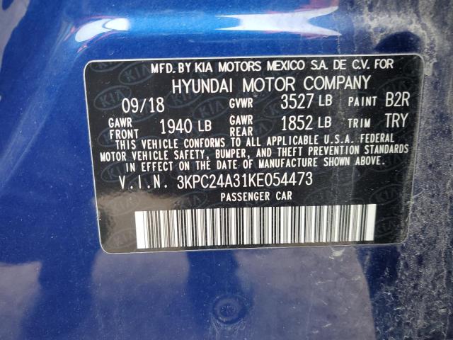 Photo 11 VIN: 3KPC24A31KE054473 - HYUNDAI ACCENT SE 