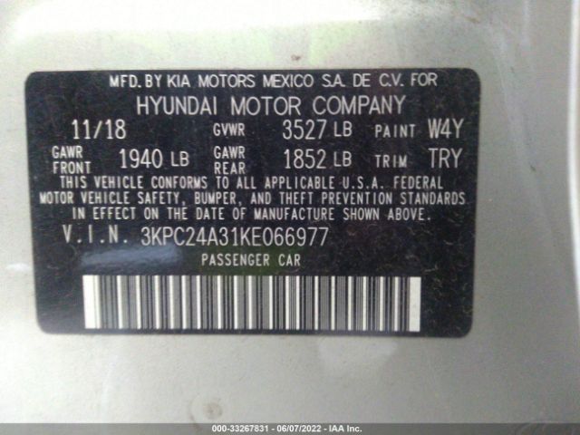 Photo 8 VIN: 3KPC24A31KE066977 - HYUNDAI ACCENT 