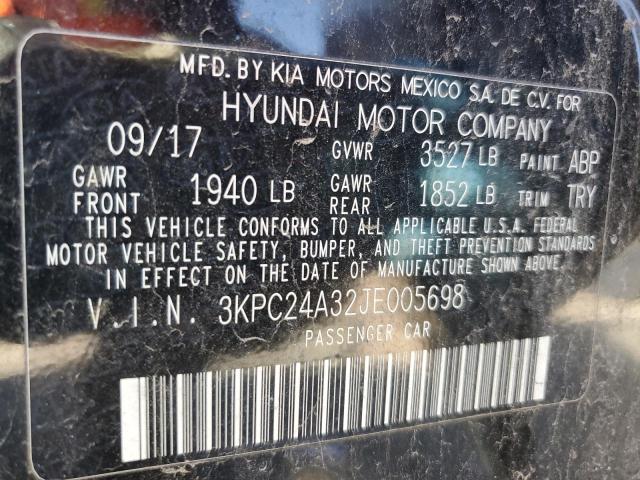 Photo 11 VIN: 3KPC24A32JE005698 - HYUNDAI ACCENT SE 