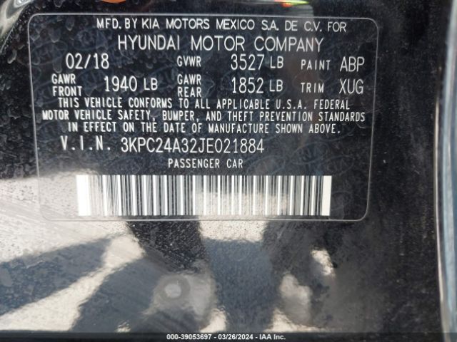 Photo 8 VIN: 3KPC24A32JE021884 - HYUNDAI ACCENT 