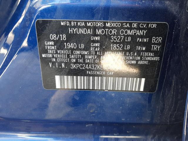 Photo 9 VIN: 3KPC24A32KE050058 - HYUNDAI ACCENT SE 