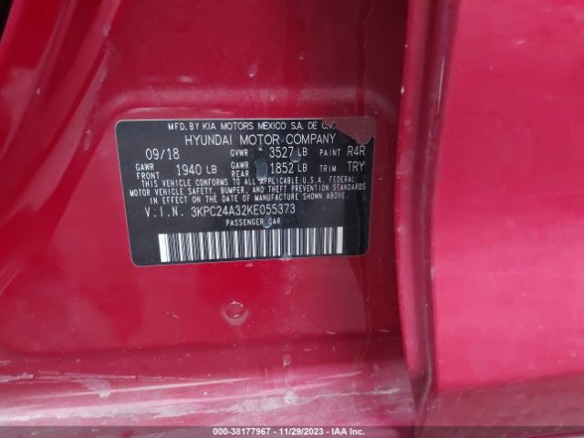 Photo 8 VIN: 3KPC24A32KE055373 - HYUNDAI ACCENT 