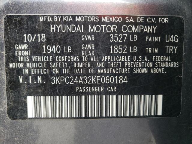 Photo 11 VIN: 3KPC24A32KE060184 - HYUNDAI ACCENT 