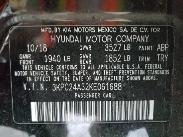 Photo 9 VIN: 3KPC24A32KE061688 - HYUNDAI ACCENT SE 