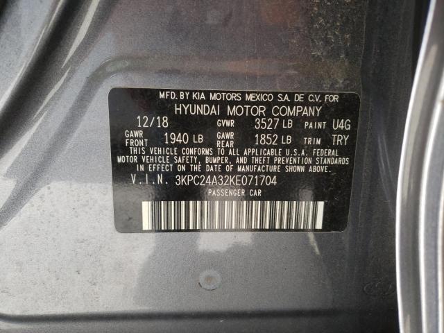 Photo 11 VIN: 3KPC24A32KE071704 - HYUNDAI ACCENT 