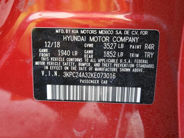 Photo 11 VIN: 3KPC24A32KE073016 - HYUNDAI ACCENT 