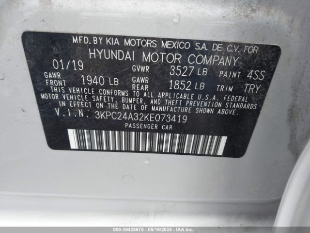 Photo 8 VIN: 3KPC24A32KE073419 - HYUNDAI ACCENT 