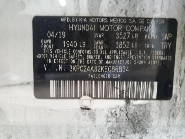 Photo 12 VIN: 3KPC24A32KE086834 - HYUNDAI ACCENT SE 