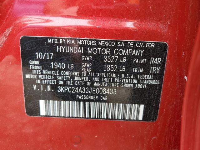 Photo 11 VIN: 3KPC24A33JE008433 - HYUNDAI ACCENT SE 