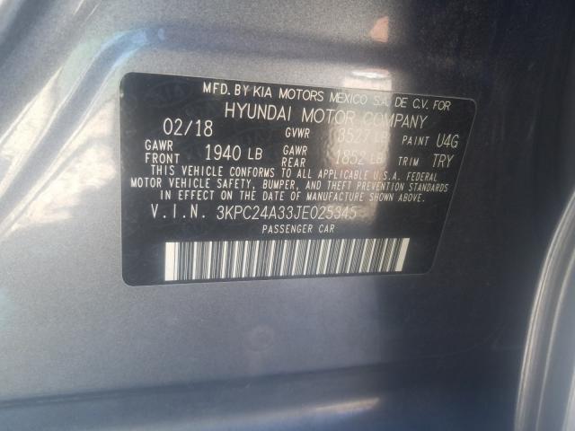 Photo 9 VIN: 3KPC24A33JE025345 - HYUNDAI ACCENT SE 