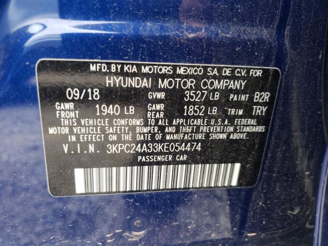 Photo 9 VIN: 3KPC24A33KE054474 - HYUNDAI ACCENT 