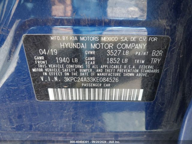 Photo 8 VIN: 3KPC24A33KE084526 - HYUNDAI ACCENT 