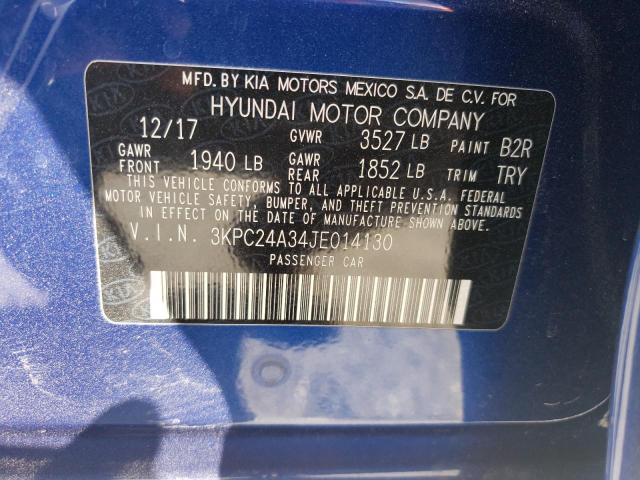 Photo 11 VIN: 3KPC24A34JE014130 - HYUNDAI ACCENT SE 