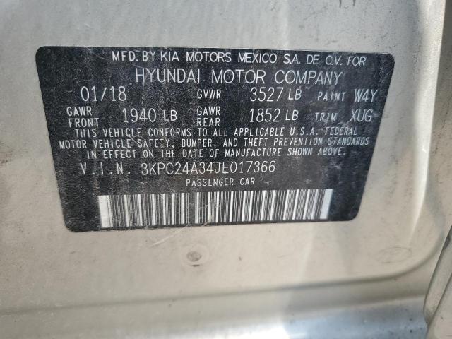 Photo 11 VIN: 3KPC24A34JE017366 - HYUNDAI ACCENT SE 