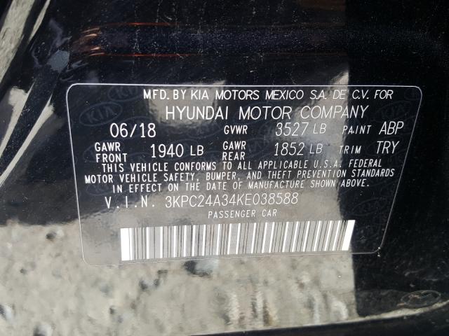 Photo 9 VIN: 3KPC24A34KE038588 - HYUNDAI ACCENT SE 