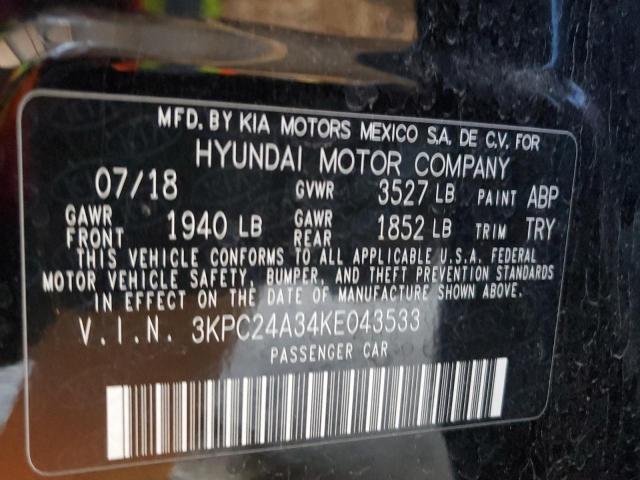 Photo 11 VIN: 3KPC24A34KE043533 - HYUNDAI ACCENT SE 