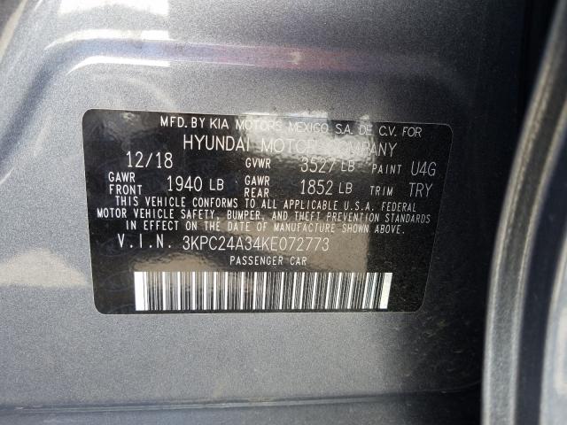 Photo 9 VIN: 3KPC24A34KE072773 - HYUNDAI ACCENT SE 