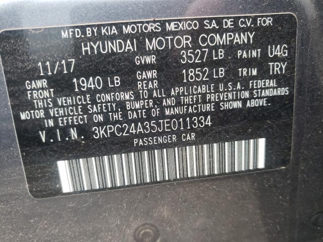 Photo 9 VIN: 3KPC24A35JE011334 - HYUNDAI ACCENT SE 